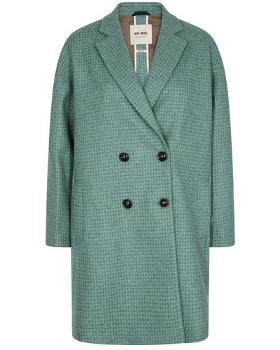 Mos Mosh Double-Breasted Coats - Green
