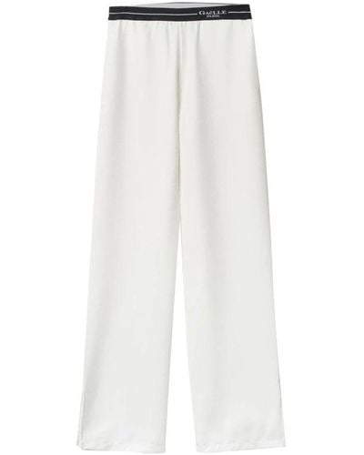 Gaelle Paris Pantalones blancos elásticos