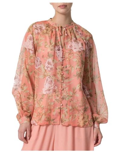 Kocca Blusa diana - estilo de moda con elegante correa de cuello - Rosa