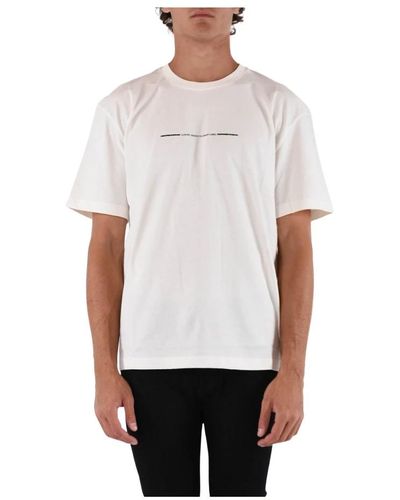 ih nom uh nit Luxus Label T-Shirt mit Frontdruck und Rückenlogo - Weiß
