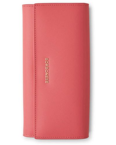 Borbonese Lederbrieftasche mit buchstabendesign - Pink