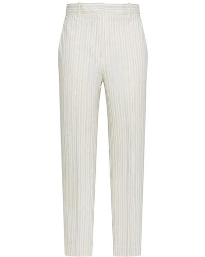 Circolo 1901 Pantalones blancos a rayas - Gris