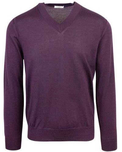 Paolo Pecora V-Neck Knitwear - Purple