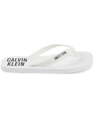Calvin Klein Infradito in gomma bianca - Bianco