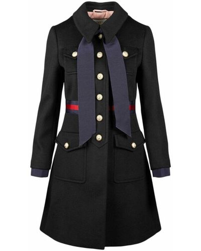 Gucci Bow-detailed coat - Nero