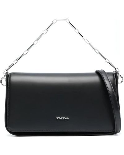 Calvin Klein Klassische schwarze ketten-schultertasche
