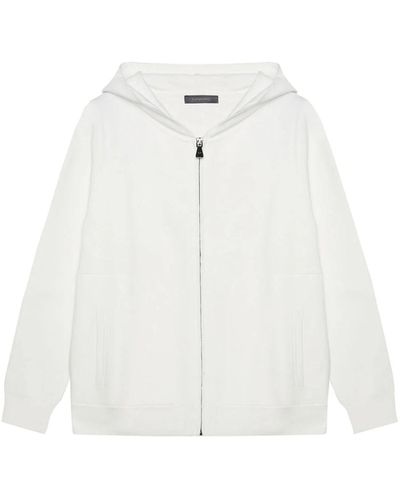 Elena Miro Sweatshirts & hoodies > zip-throughs - Blanc