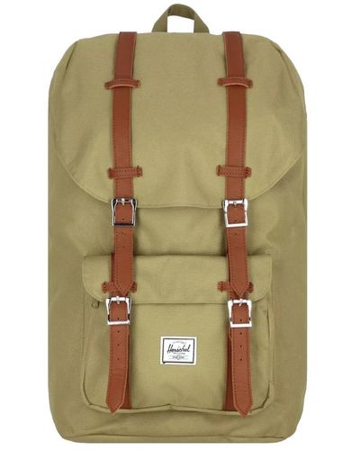 Herschel Supply Co. Rucksack little america backpack 25 l mit laptopfach und fronttasche mit schlüsselclip - Grün