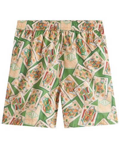 Drole de Monsieur Gemusterte polyester shorts - Grün