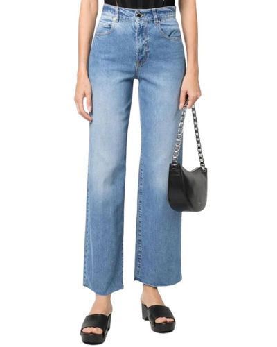 Pinko High-waist wide-leg denim jeans - Blau