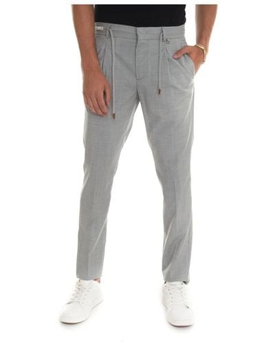 Paoloni Slim-Fit Trousers - Grey