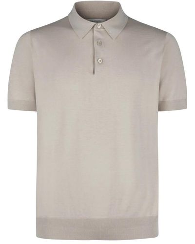 Paolo Pecora Klassisches polo-shirt für männer - Grau
