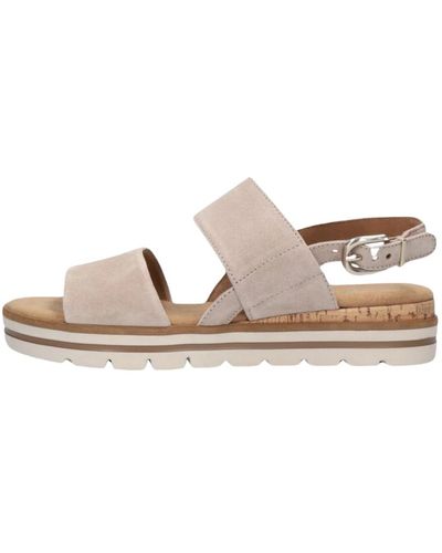 Gabor Komfort sandalen mit elastischem riemen - Natur