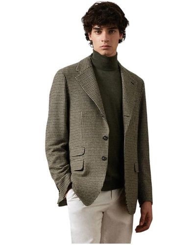Massimo Alba Giacca in lana ispirata al sarto - Verde