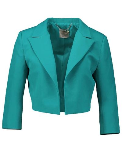 Rinascimento Elegante giacca bolero verde per donne