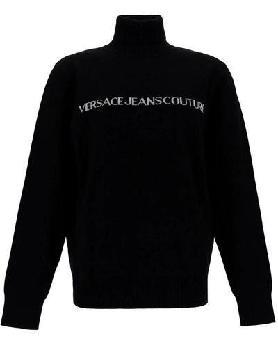 Versace Jeans Couture Maglioni neri con logo - Nero
