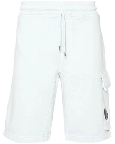 C.P. Company Diagonal fleece cargo shorts - Blau