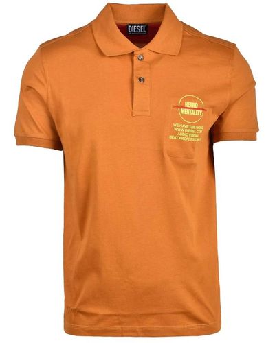 DIESEL Polo shirts - Orange