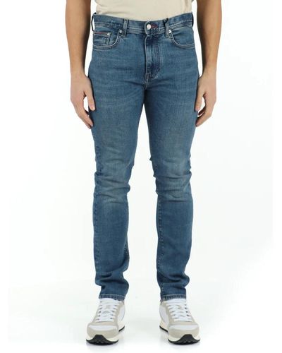 Tommy Hilfiger Pantalone jeans cinque tasche bleecker silm fit - Blu
