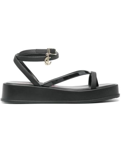 Just Cavalli Flat Sandals - Black