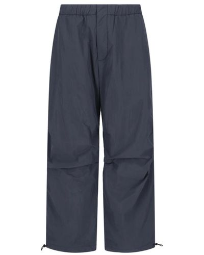 Studio Nicholson Leather Trousers - Blau