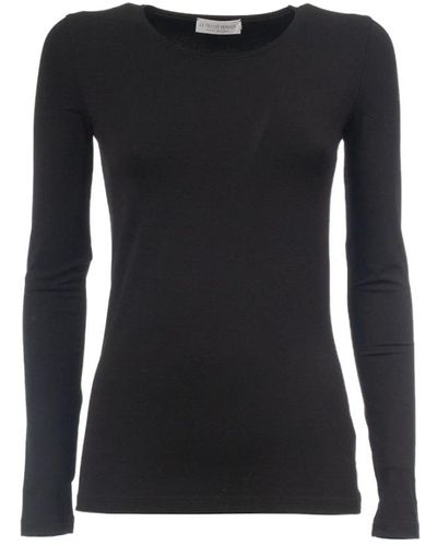 Le Tricot Perugia Camiseta de manga larga - Negro