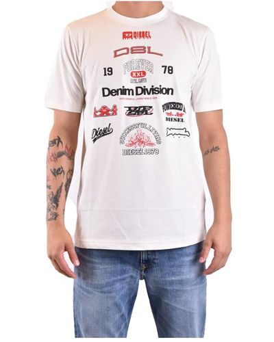 DIESEL Stylische t-shirts für männer und frauen - Weiß