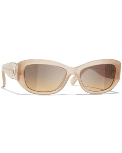 Chanel Ikonoische sonnenbrille mit einheitlichen gläsern - Natur