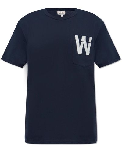 Woolrich Bedrucktes t-shirt - Blau