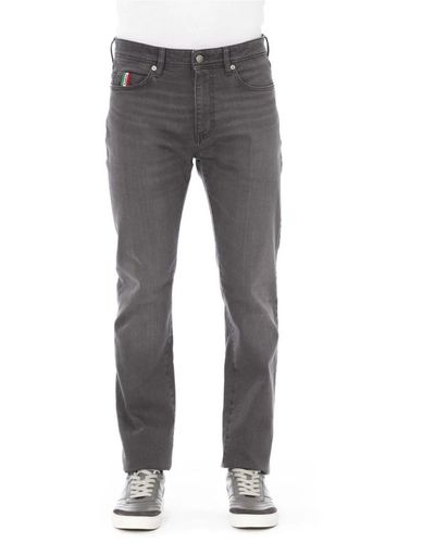 Baldinini Logo-detail baumwoll-jeans regular fit - Grau