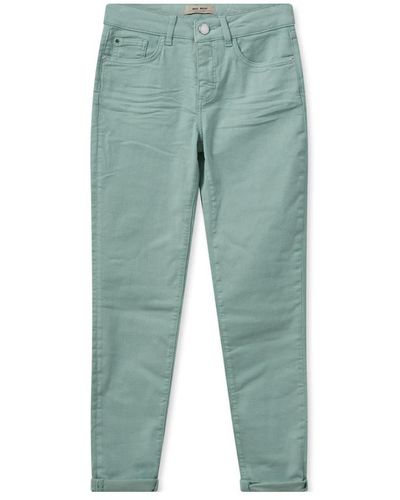 Mos Mosh Slim-fit high-rise colour pantalones - Verde