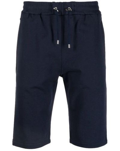 Balmain Shorts,schwarze flock bermuda shorts - Blau