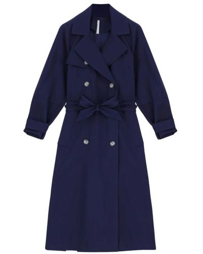 Imperial Belted Coats - Blue