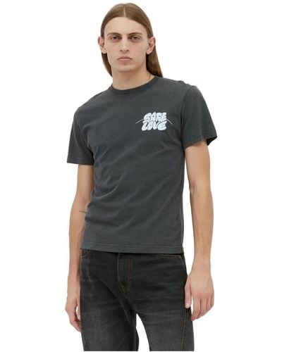 Carne Bollente Grafisch besticktes t-shirt - Grau