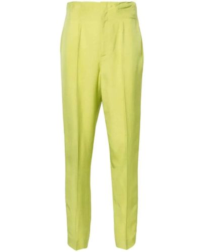 Ralph Lauren Gefaltete knöchelhose in chartreuse - Gelb