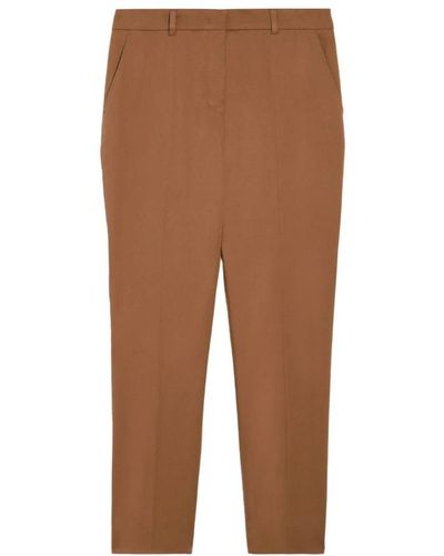 Max Mara Studio Cropped Trousers - Brown