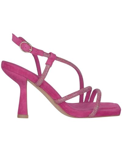 Alma En Pena. Sandalette mit strassriemen und absatz - Pink