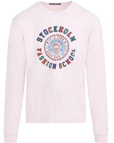 Acne Studios Rosa & lila langarm t-shirt - Pink