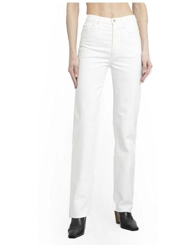 Totême Off- klassische geschnittene denim jeans - Weiß