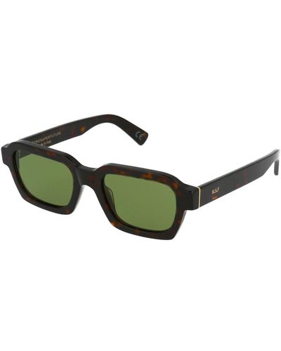Retrosuperfuture Stylische caro sonnenbrille für den sommer - Grün