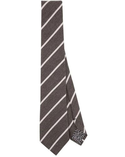 PS by Paul Smith Taupe gestreifter krawatte,blau gestreiftes krawatte