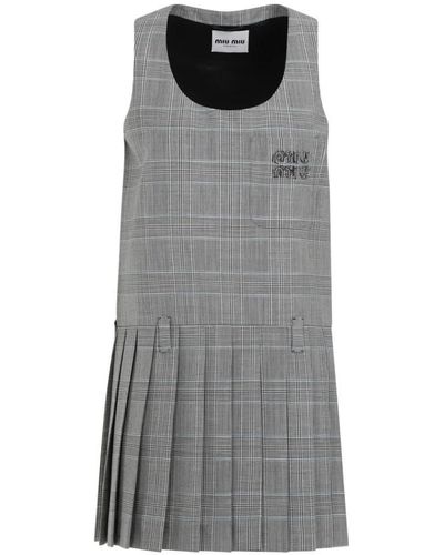 Miu Miu Short Dresses - Grey