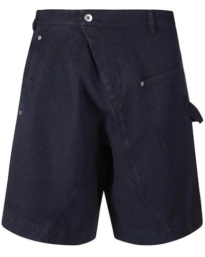 JW Anderson Twisted denim shorts - Blu