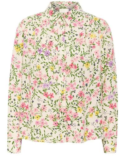 Part Two Blusa con stampa multi flower - Bianco