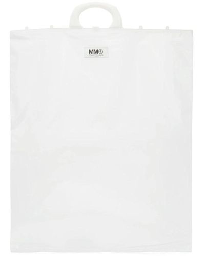 Maison Margiela Mm6 Logo-Einkaufstasche - Weiß