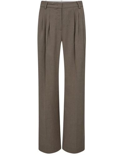 co'couture Trousers > wide trousers - Gris