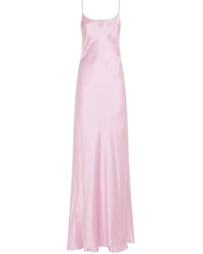 Victoria Beckham Rosa satin cami kleid bodenlang - Pink