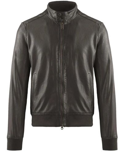 Bomboogie Leather Jackets - Grey