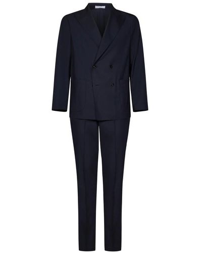 Boglioli Double Breasted Suits - Blue