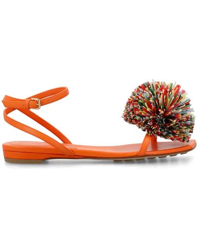 Bottega Veneta Shoes > sandals > flat sandals - Orange